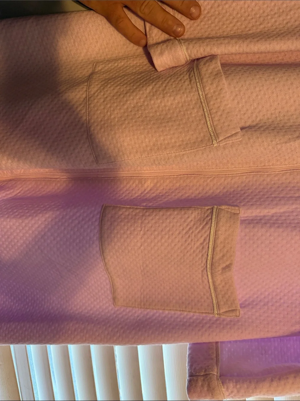 Alfred Dunner Pink Quilted Long Kids' Pajama Robe with Tassel